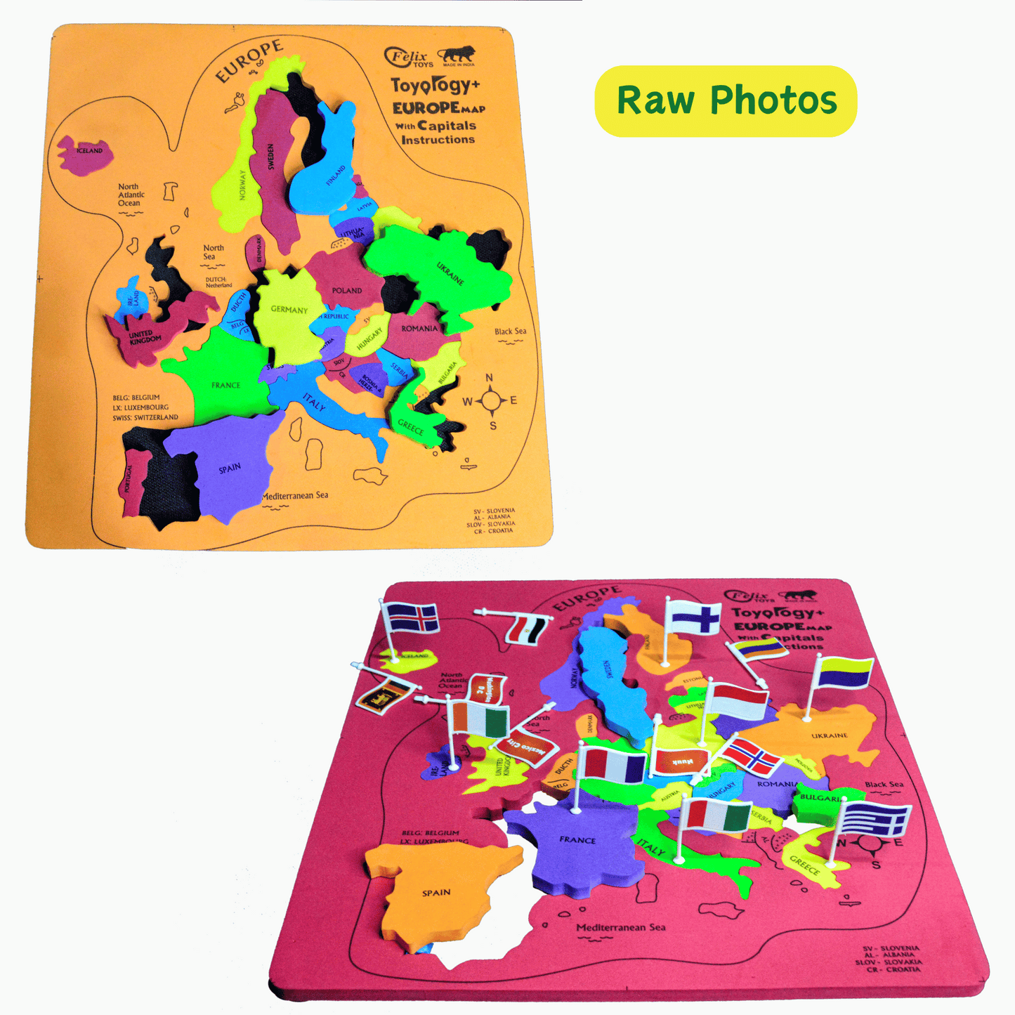 Toyology Europe Map Puzzle with Flags